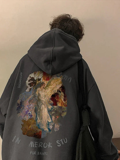 Neue Goth Grafik Gedruckt Pullover Hoodies Für Männer Y2K Vintage Streetwear Mit Kapuze Sweatshirts Herbst Baggy Hip Hop Mode Hoody So ist Leben