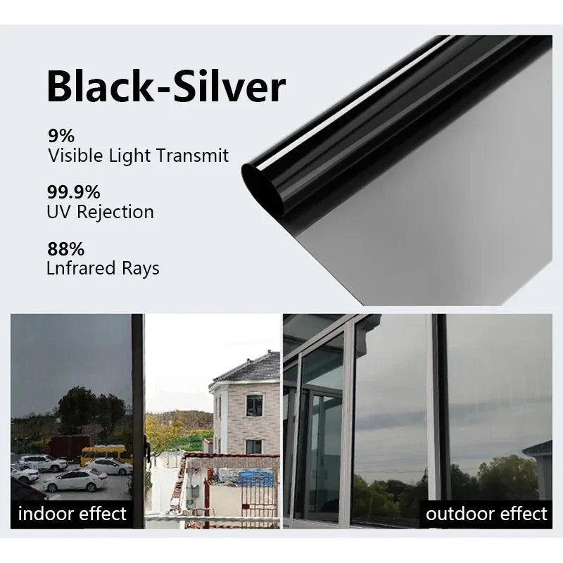 40-90CM Haus Fenster Privatsphäre Tönung Film Anti Look Glas Aufkleber Tag Einweg Spiegel Bildschirm Folie Vinyl UV Schutz Filme So ist Leben