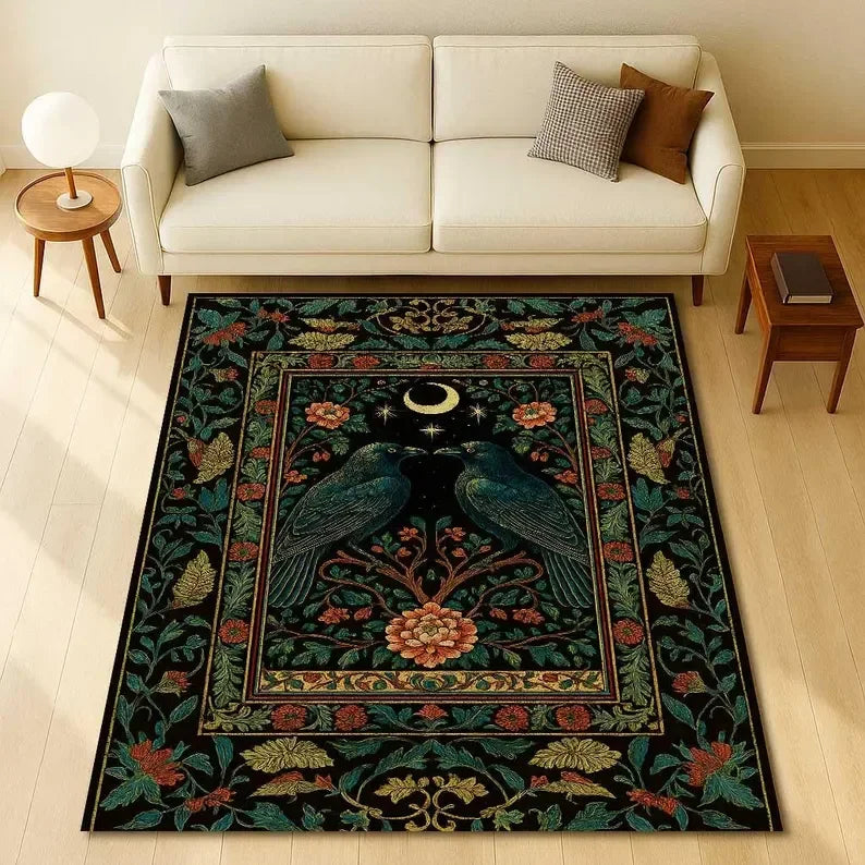 Gothic Krähen Teppich im modernen Dark‑Design