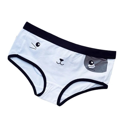 Lustige rosa süße Cartoon-Slips für Mädchen, Premium-Baumwoll-Unterhose, lustige sexy bedruckte Baumwollunterwäsche für Frauen und Frauen So ist Leben