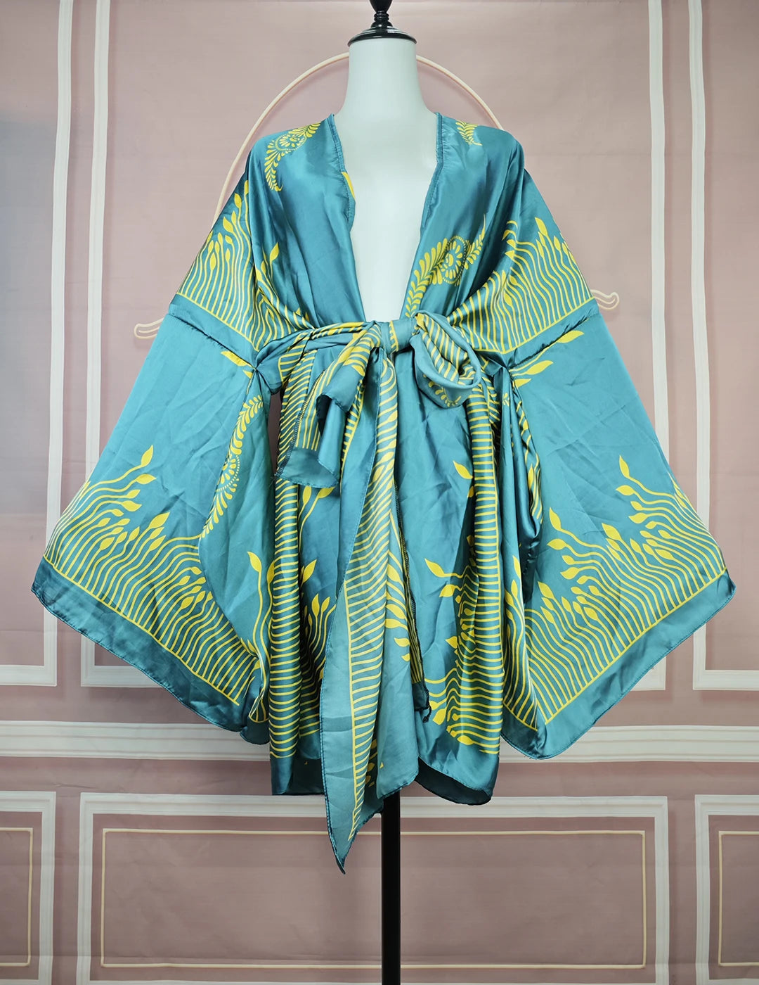 Elegante Blumen Sommer Sexy Dame Strand Bikini Mini Kimonos Plus Größe Afrikanische Frauen Mode Bademode Lose Strickjacken Kleidung So ist Leben