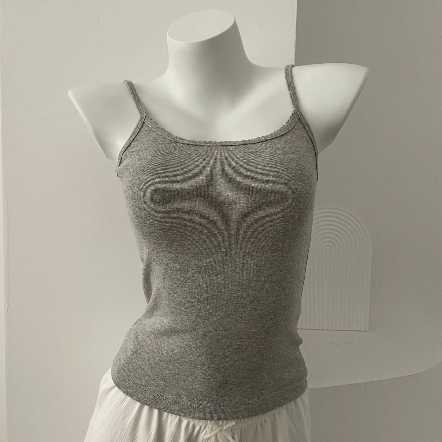 Süße Blumendruck Öse Schleife abgeschnittene Westen Frauen Baumwolle beiläufige dünne Spitzenbesatz Tank Tops Vintage Adrette süße Leibchen Y2K So ist Leben