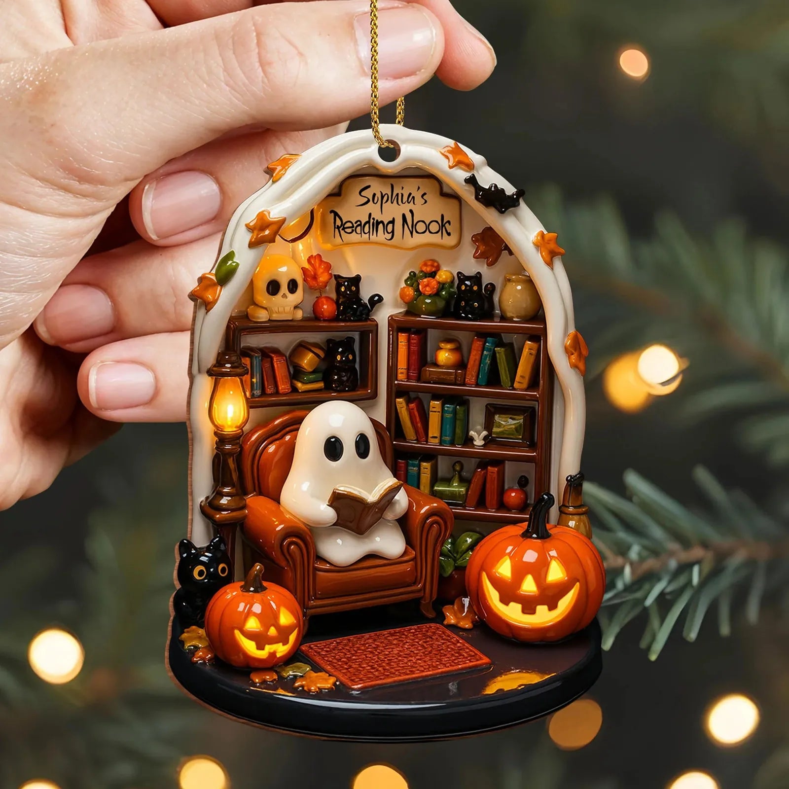 Halloween Geist Lesen 2D Flache Ornamente Festival Atmosphäre Thema Party Dekorative Lieferungen Kreative Hause Dekorative Geschenk So ist Leben