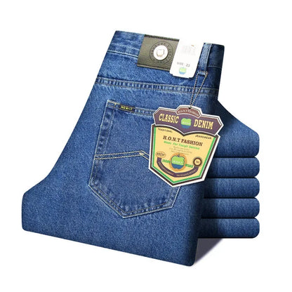 Männer Business Jeans Klassische Frühling Herbst Männlichen Baumwolle Gerade Stretch Marke Denim Hosen Sommer Overalls Slim Fit Hosen 2021 So ist Leben
