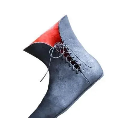 Mittelalterliche Retro-Pu-Lederschuhe für Herren, Renaissance-Ritterjäger, Cosplay-Schnürung, Cosplay-Stiefel, Halloween-Karnevalsschuhe So ist Leben