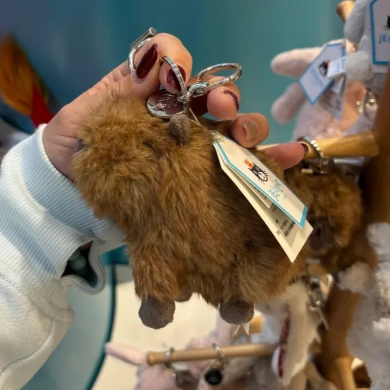 【AUF LAGER】 JELLYCAT UK Lustiger süßer Capybara-Taschenanhänger mit Tasche, Jellycat-Capybara-Plüsch-Schlüsselanhänger, Geburtstag, Weihnachten, Geschenk So ist Leben