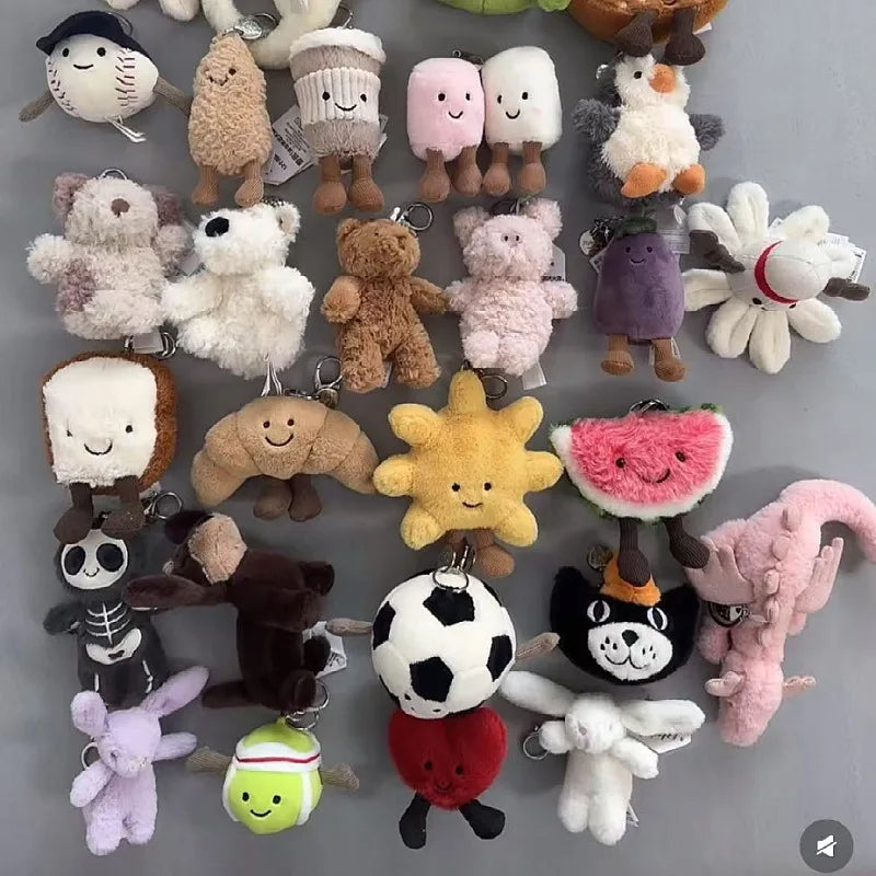 JELLYCAT Cartoon Plüschtier Schlüsselanhänger Geschenk Spaß Plüschpuppe Schlüsselanhänger Barcelona Bär Niedliche Plüschtasche Anhänger Hobbys Stofftiere So ist Leben