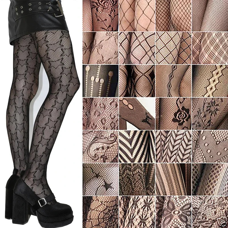 Gothic Leggings mit floralem Muster - So ist Leben