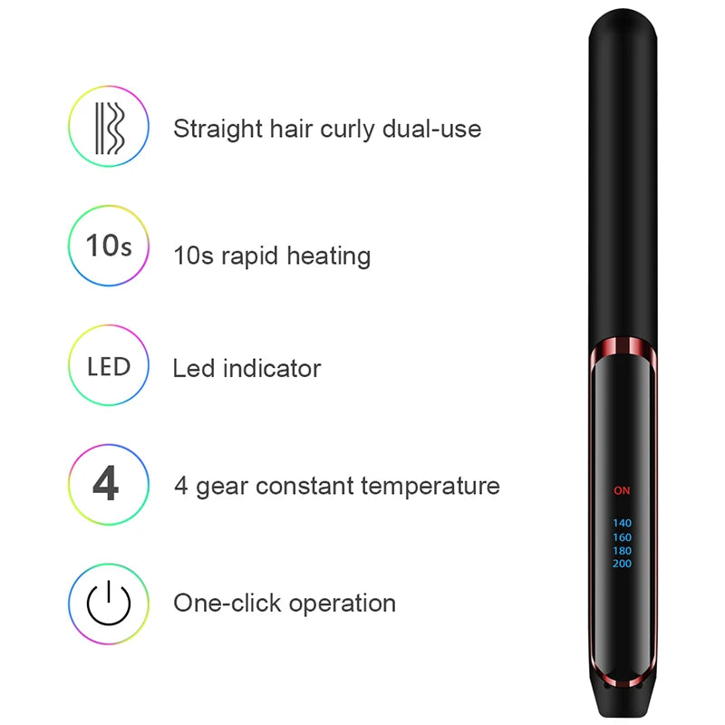 Professioneller Haarglätter aus Keramik, ionisches, schnelles Aufheizen, flaches Haar, Negativ-Ionen-Eisen, LCD-Display, Haarglätter So ist Leben