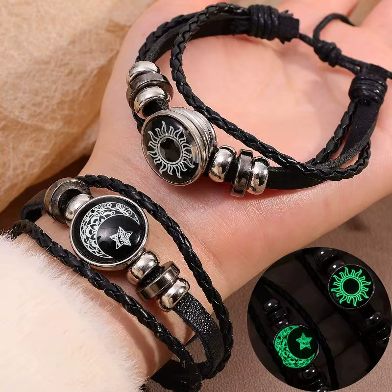 Sonnen‑Mond Armband modern verstellbar mit Leuchteffekt So ist Leben