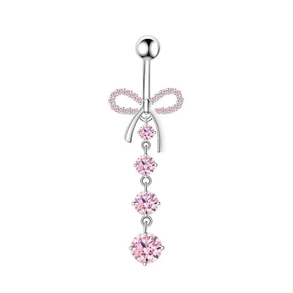 1PCS Rosa Krone Bauchnabel Ringe Schmuck Edelstahl Herz Nabel Piercing Barbell Kristall Nette Bauch Ringe Für Frauen Mädchen So ist Leben