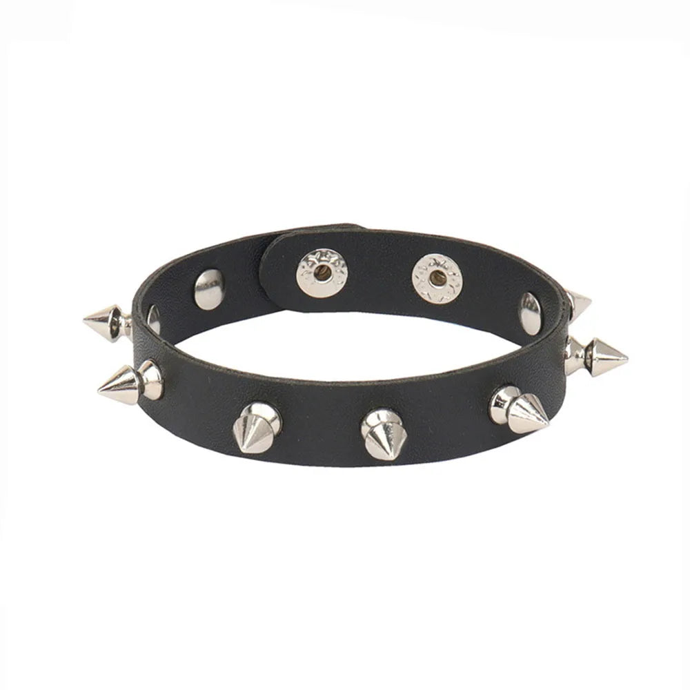 Punk Niet Stern PU Leder Armband Für Frauen Männer Hip Hop Gothic Dark Girl Rock Schmuck Anhänger Liebe Kette Hip Hop Zubehör So ist Leben