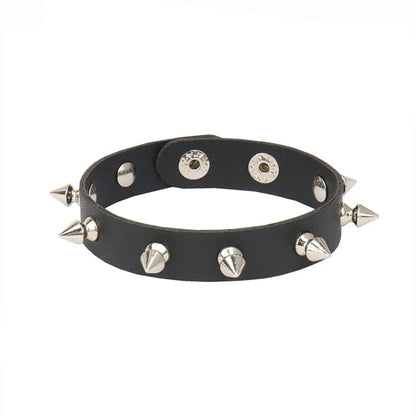 Punk Niet Stern PU Leder Armband Für Frauen Männer Hip Hop Gothic Dark Girl Rock Schmuck Anhänger Liebe Kette Hip Hop Zubehör So ist Leben