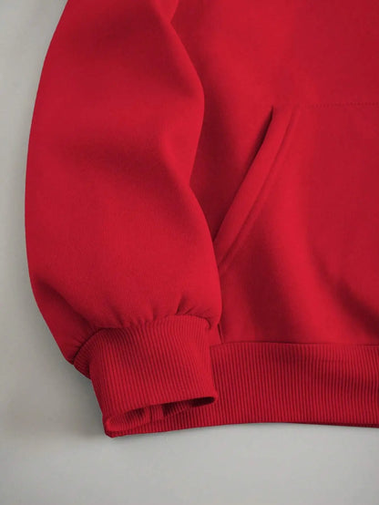 Weiche, kleine, übergroße Sweatshirt-Fleece-Hoodies mit Aufdruck - So ist Leben