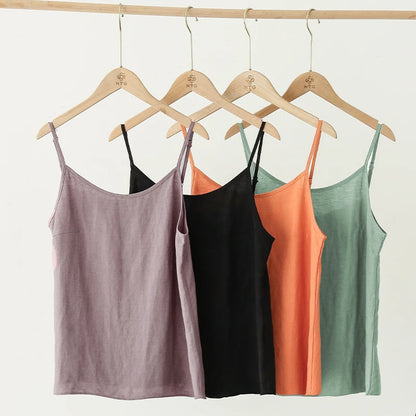 Sommer frauen Weste Leinen Rundhals V-ausschnitt Sexy Einfarbig Casual Bequeme Tank Top hübsch Siguroji ropa de mujer, 321301 WTY So ist Leben