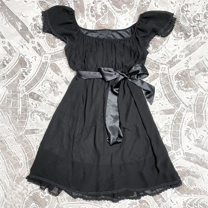 Gothic Harajuku Vintage Y2K Damen Kleid Sexy Slim Chic Casual Lace-up Design Neckholder Kleider Punk Rock Emo Girl Streetwear So ist Leben