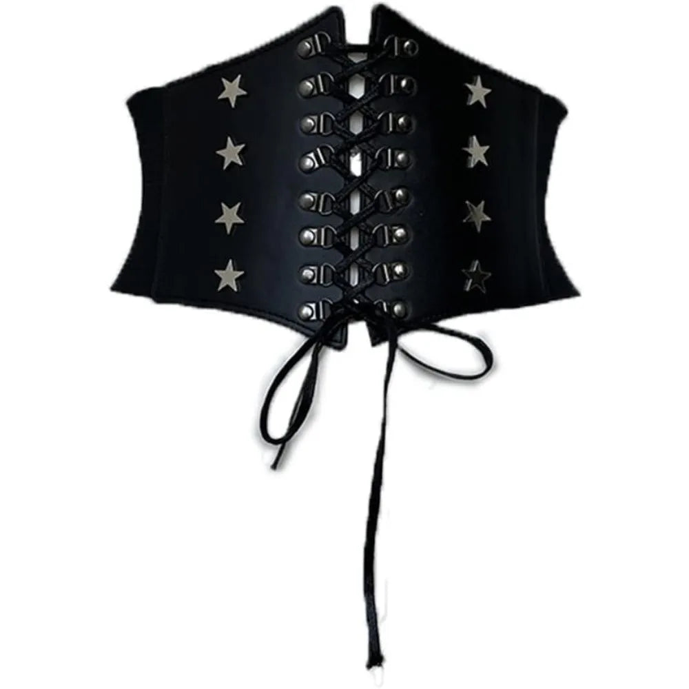 Sup-Coente Goth Taillenkorsettgürtel für Damen Gothic Punk Alt Emo Fashion So ist Leben