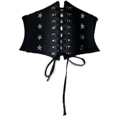 Sup-Coente Goth Taillenkorsettgürtel für Damen Gothic Punk Alt Emo Fashion So ist Leben