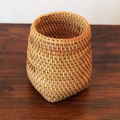 Haushalt Rattan Organizer Stäbchen Schaufel Löffel Abendessen Messer Gabeln Geschirr Lagerung Box Lagerung Körbe So ist Leben
