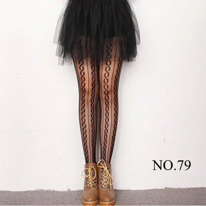 Gothic Leggings mit floralem Muster - So ist Leben