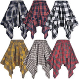 Plaid Rock Frauen Plissee Schnür Krawatte Minirock y2k Streetwear Harajuku Vintage unregelmäßige Sport Straße Frauen Furz Vorhang So ist Leben