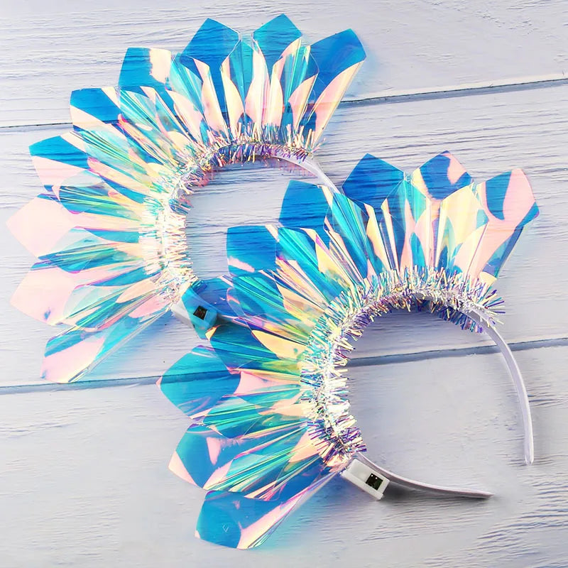 Bühne Party Leistung dekorative Stirnband Laser leuchtende Stirnband Mädchen Frauen Kopfbedeckung Haar Styling Werkzeuge Zubehör So ist Leben