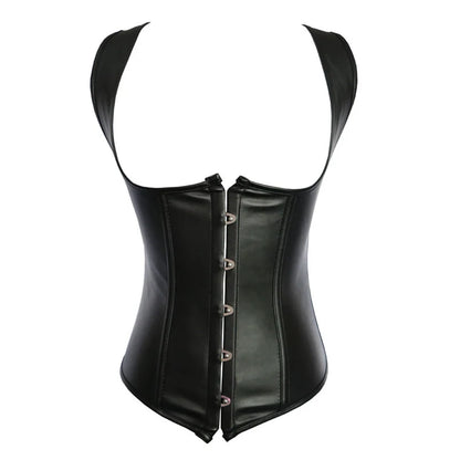 Unterbrust-Korsett in Übergröße, Taillentrainer, Steampunk-Korsett mit Riemen, Gothic-Korsett mit Schnürung am Rücken und Streifen So ist Leben