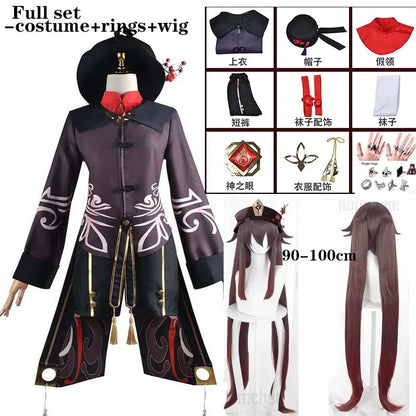 Hutao Cosplay Femme Halloween Kostüm Anime Kleidung Für Frauen Disfraz Mujer Adulta Für Erwachsene Ropa Para Hu Tao Outfits So ist Leben