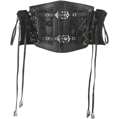 Sup-Coente Goth Taillenkorsettgürtel für Damen Gothic Punk Alt Emo Fashion So ist Leben