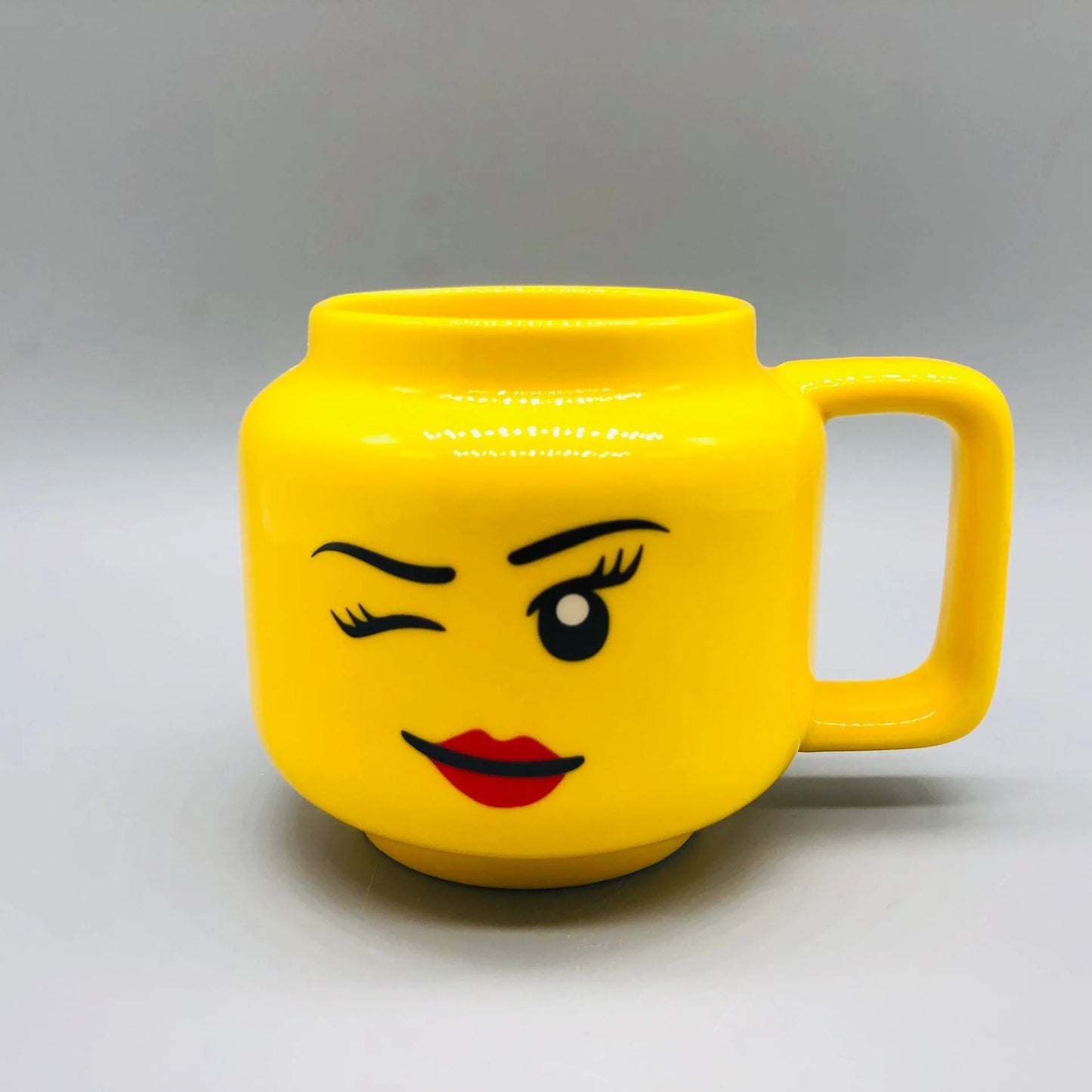 Cartoon-Keramikbecher, 250 ml, mit niedlichem Impish-Ausdruck, Figurenkopfmuster, Kaffee, Milch, Tee, Trinkgeschirr für Paare, Freunde, Familie So ist Leben