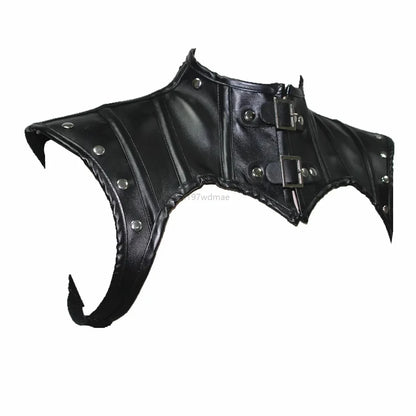 Gothic Punk Cosplay Schal High Neck Kordelzug Zurück Retro Schal Mittelalterlichen PU Leder Halloween Korsett Crop Top Kostüme So ist Leben