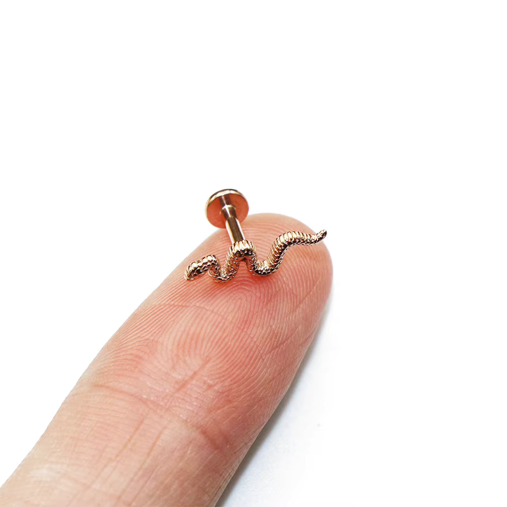 Modernes Zirkon‑Piercing mit klarer Form und Stil So ist Leben