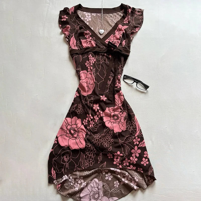 Y2k Kleidung Weißes Minikleid Frau Kleidung Gothic Kleid Harajuku Partykleider Grafik Rock Punk Goth Emo Kurze Damen Sommer So ist Leben