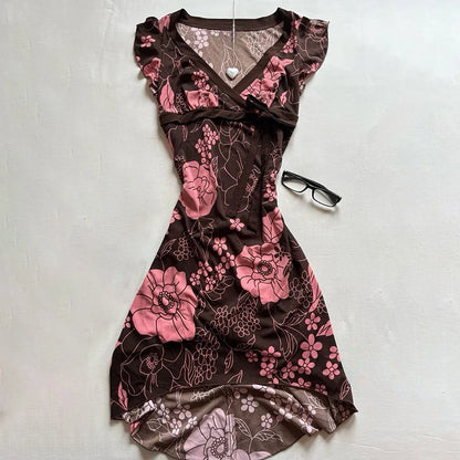 Y2k Kleidung Weißes Minikleid Frau Kleidung Gothic Kleid Harajuku Partykleider Grafik Rock Punk Goth Emo Kurze Damen Sommer So ist Leben
