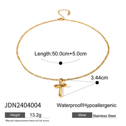 Youthway Elegant Pearl Necklace For Women 18K Gold Plated Stainless Steel Cross Star Heart Pendant Necklace Fashion Jewelry Gift So ist Leben