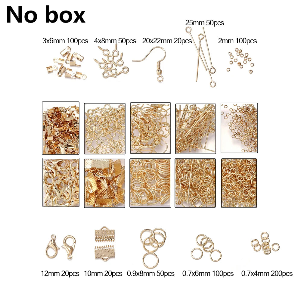 Legierung Zubehör Schmuck Erkenntnisse Set Reparatur Werkzeuge Karabinerverschluss Offene Biegeringe Ohrring Haken für DIY Schmuck Machen Liefert So ist Leben