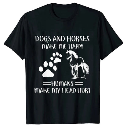 New Fashion Men Women T Shirt Horse Heartbeat Design Adults Children's Clothing Fashion Harajuku Horse Lover Tee T-Shirt Gifts So ist Leben