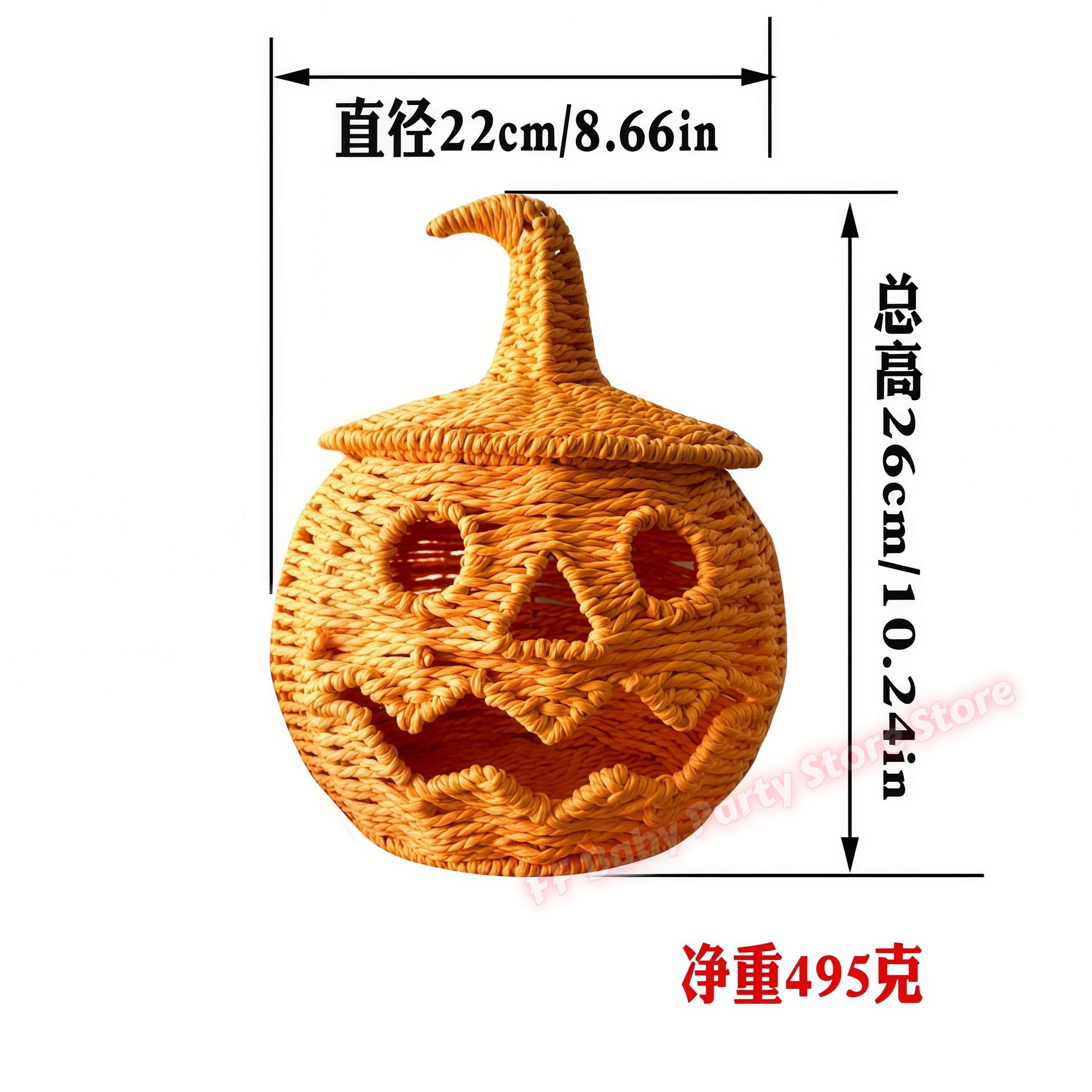 Halloween-Dekorationen Handgewebte Kürbislaterne aus Weide Hexenhut-Aufbewahrungsbox Dekorative Heim-Statue Ornamente Weihnachtsdekoration So ist Leben