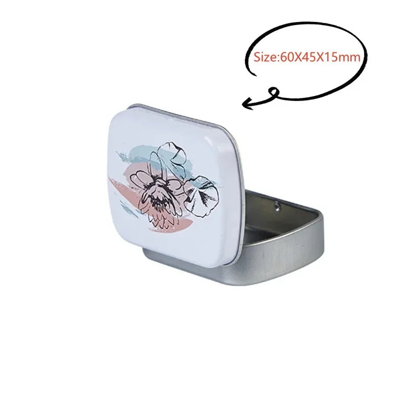 Neue quadratische Blech-Aufbewahrungsboxen Kleine Metall-Aufbewahrungsbox Silber Schmuck Schlüssel Münzen Metallbox Blechdose Hochzeit Süßigkeiten Aufbewahrungsdose So ist Leben