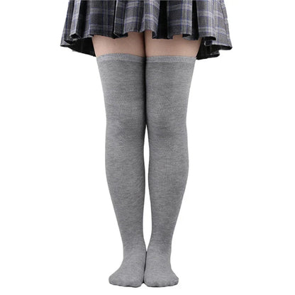 Overknee-Oberschenkelstrümpfe für Damen im akademischen Stil, schwarz-weiß gestreift, lange Socken, Overknee-Strümpfe für Damen und Mädchen, warmes Knie So ist Leben