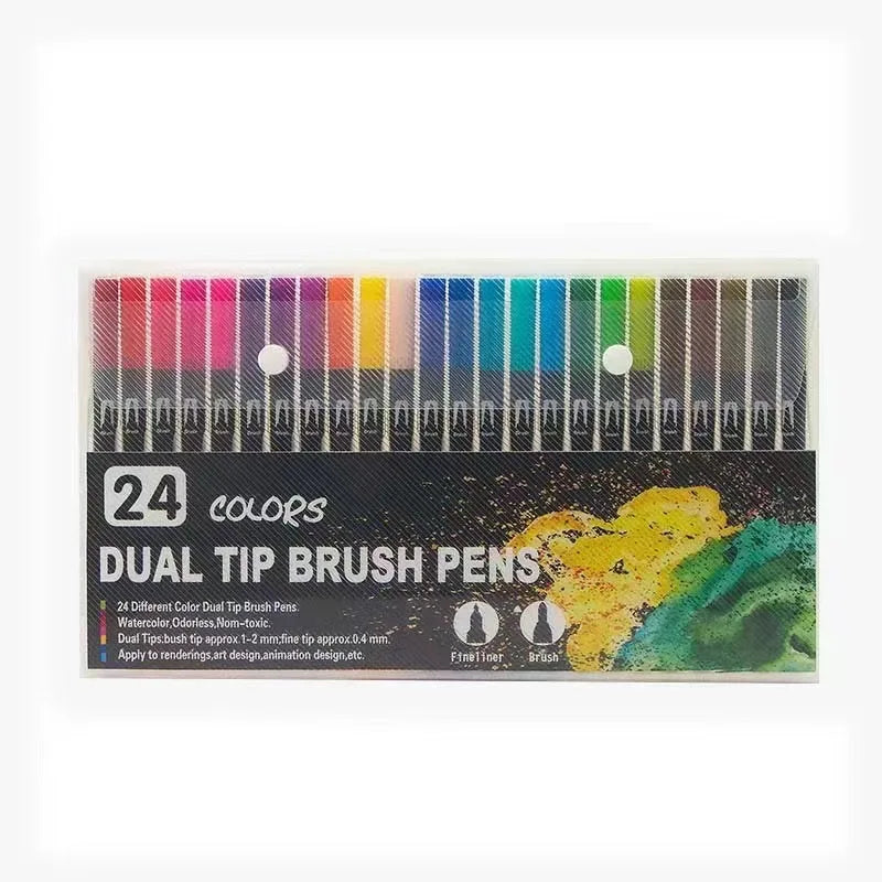 12/24/60/72/100/120 Farben Aquarell Kunst Marker Pinsel Stift Dual Tip Fin eliner Zeichnung für Kalligraphie Malerei Set Kunst zubehör So ist Leben