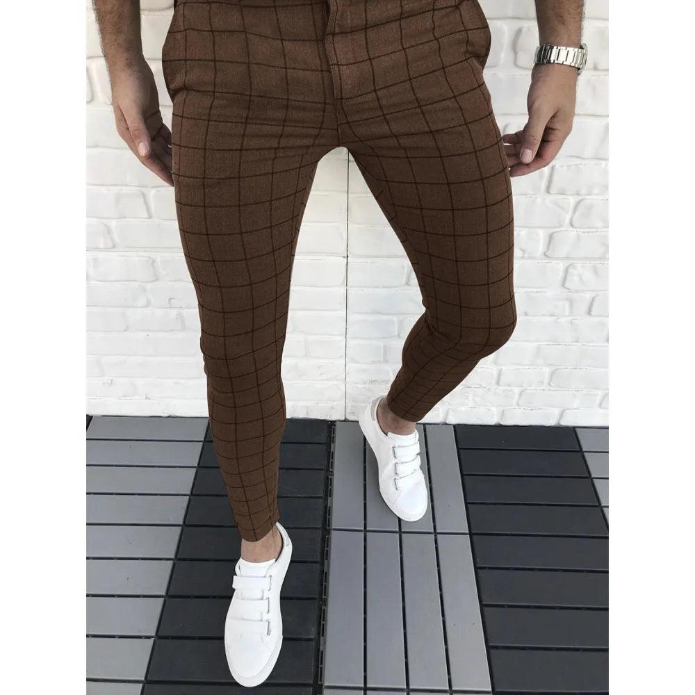 2026 Neue Herren-Bleistifthose Mode Klassische Lässige Gestreifte Bedruckte Hose Männliche Streetwear Business Sport Slim-Fit-Hose Herrenbekleidung So ist Leben