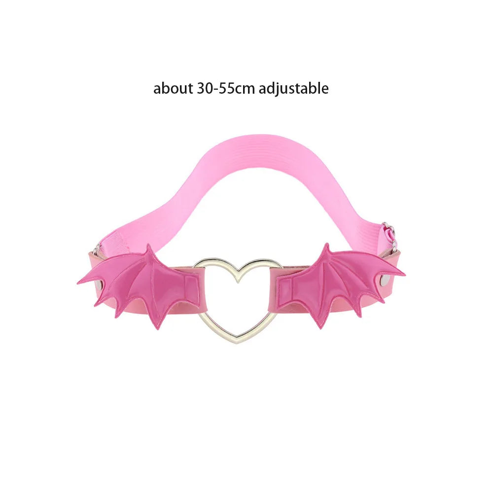 Sexy Mädchen Goth Vampir Herz Fledermaus Oberschenkel Strumpfgürtel Leder Schwarz Punk Bein Ring Loop Strap Gothic Zubehör Harness Hosenträger So ist Leben