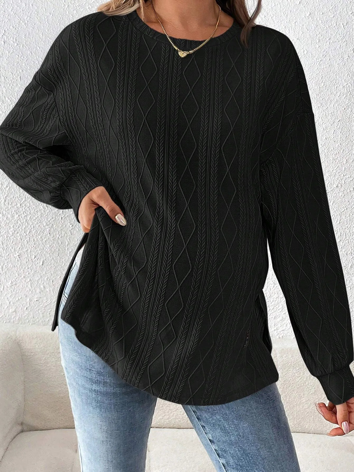 Umstandskleidung für Schwangere, Schwangerschaftskleidung, Rundhals-Langarmshirt für Schwangere, bequemes T-Shirt So ist Leben