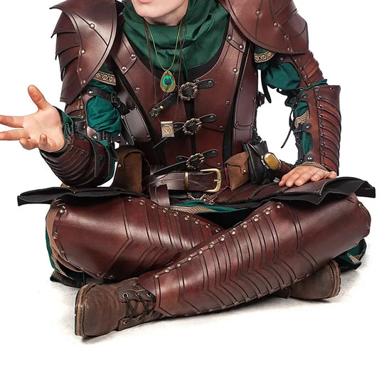 Mittelalterliche Elfenritter Leder Bein Schienbeinschoner Rüstung Gamaschen Römischer Gladiator Wikinger Krieger Cosplay Kostüm Halloween Party Requisiten So ist Leben
