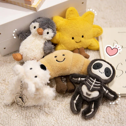 JELLYCAT Cartoon Plüschtier Schlüsselanhänger Geschenk Spaß Plüschpuppe Schlüsselanhänger Barcelona Bär Niedliche Plüschtasche Anhänger Hobbys Stofftiere So ist Leben