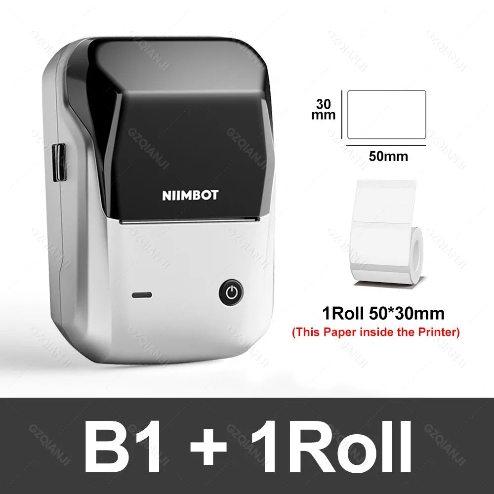 NIIMBOT B1 Tragbarer Thermodrucker mit Bändern, 5,1 cm, selbstklebende Etikettenmaschine, Mini-Bluetooth-Aufkleberhersteller, wasserdichte Etikettenrolle So ist Leben
