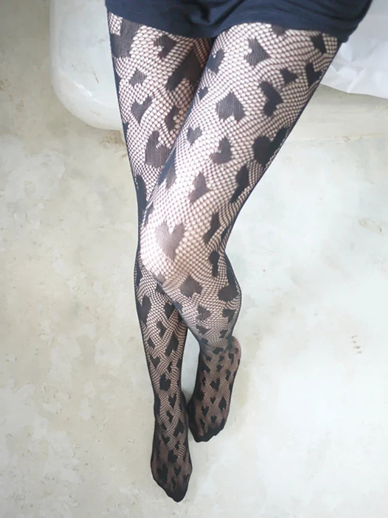 Gothic Leggings mit floralem Muster - So ist Leben