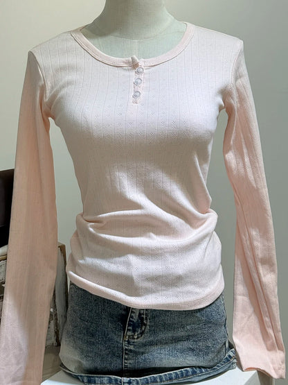 Y2K Langarmshirt Damen – Gestreift & Modern - So ist Leben