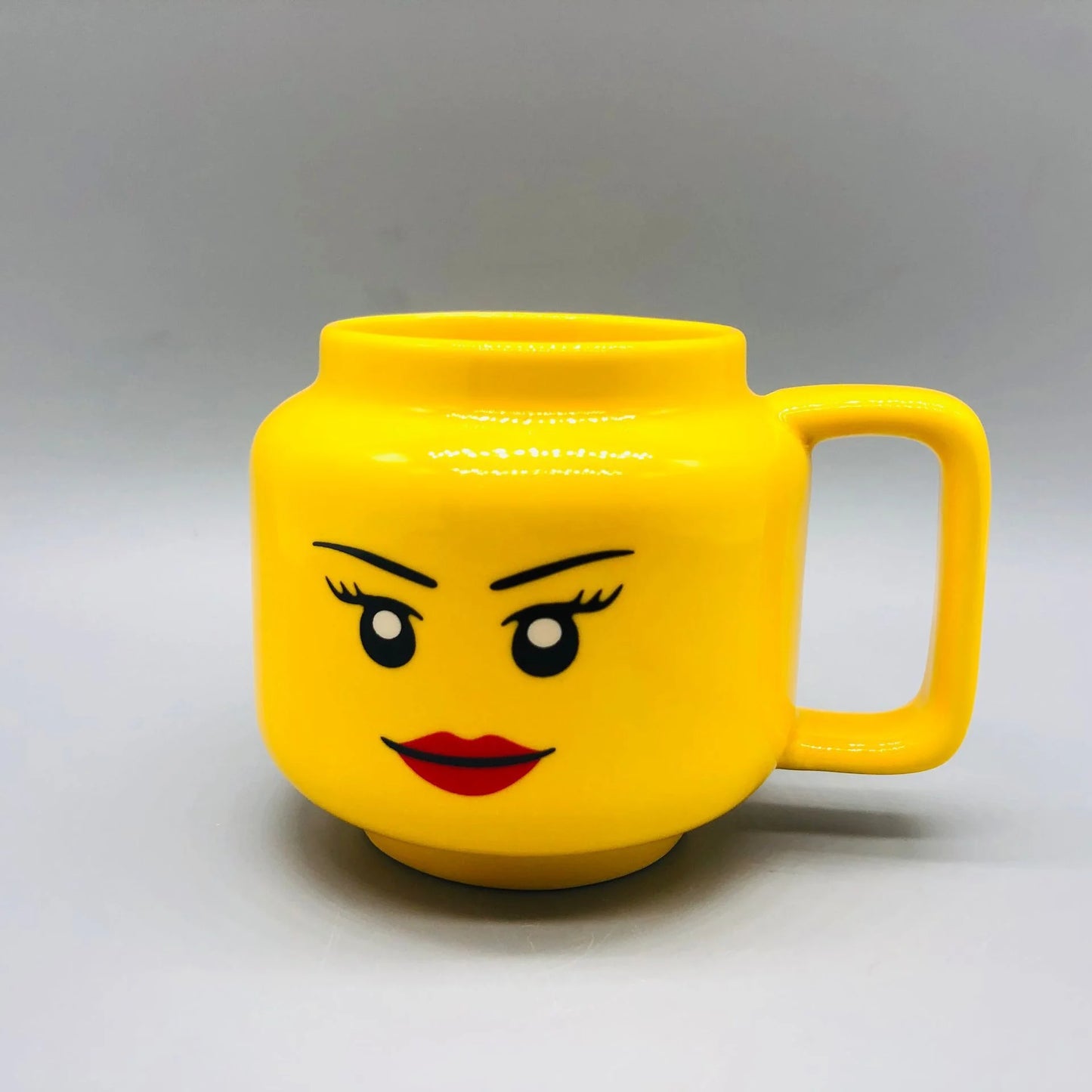 Cartoon-Keramikbecher, 250 ml, mit niedlichem Impish-Ausdruck, Figurenkopfmuster, Kaffee, Milch, Tee, Trinkgeschirr für Paare, Freunde, Familie So ist Leben